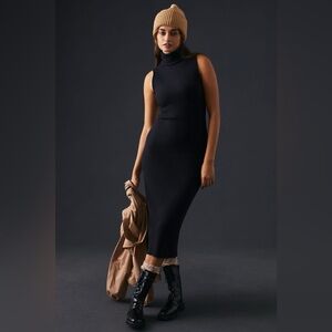 Anthropologie Stateside Luxe Thermal Turtleneck Dress. Size M NWT.